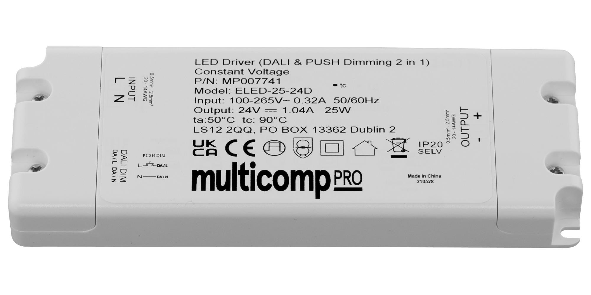 MULTICOMP PRO MP007741 Fuentes De Alimentación Para LED AC / DC