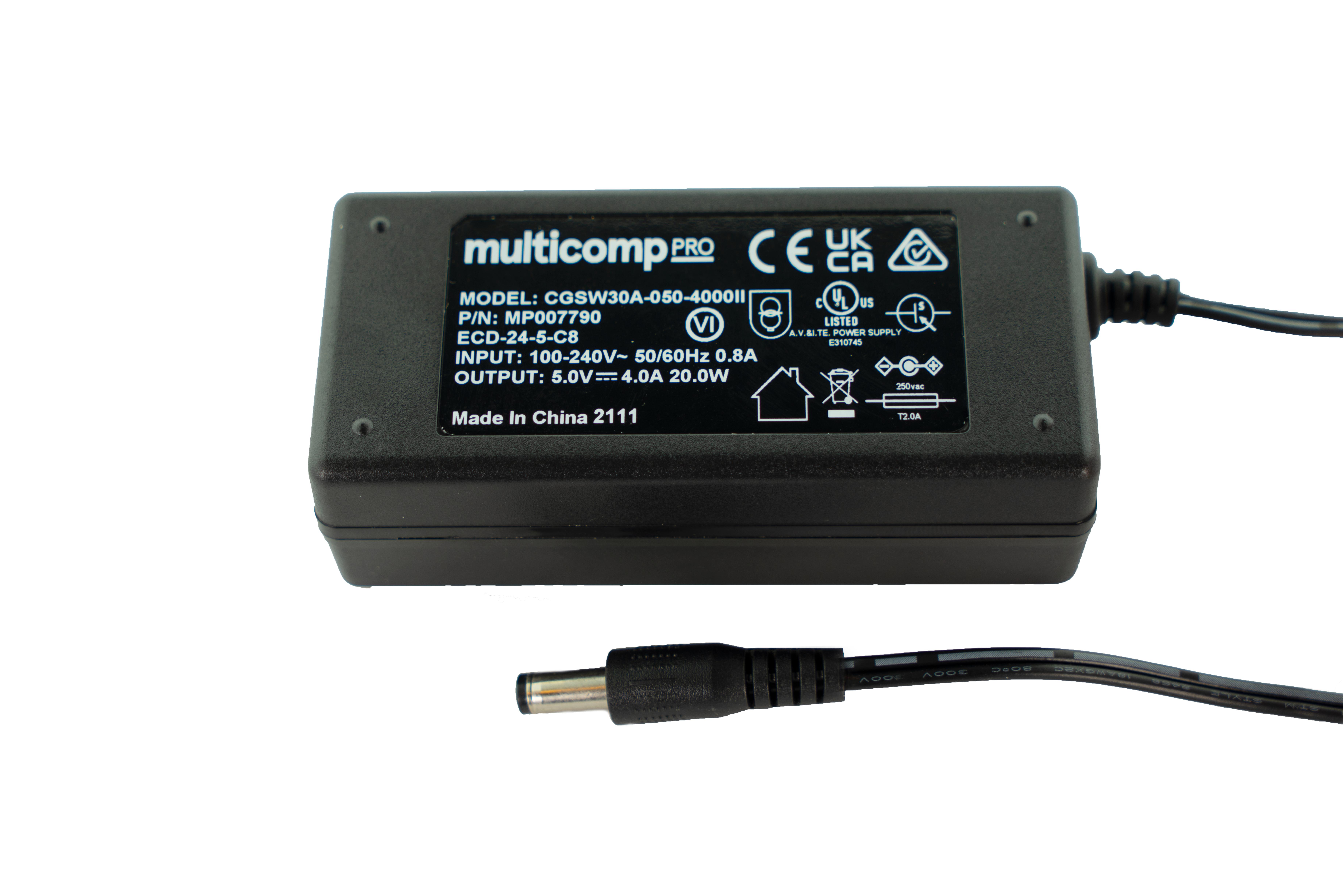 MULTICOMP PRO MP007790 Convertidores De Adaptador Enchufable Externo (AC / DC)