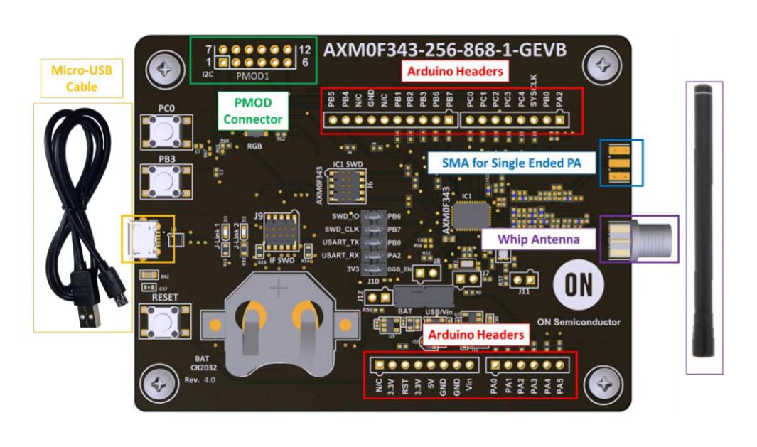 ONSEMI AXM0F343-256-915-1-GEVK Kits De Aplicación Específica Y Diseño De Referencia