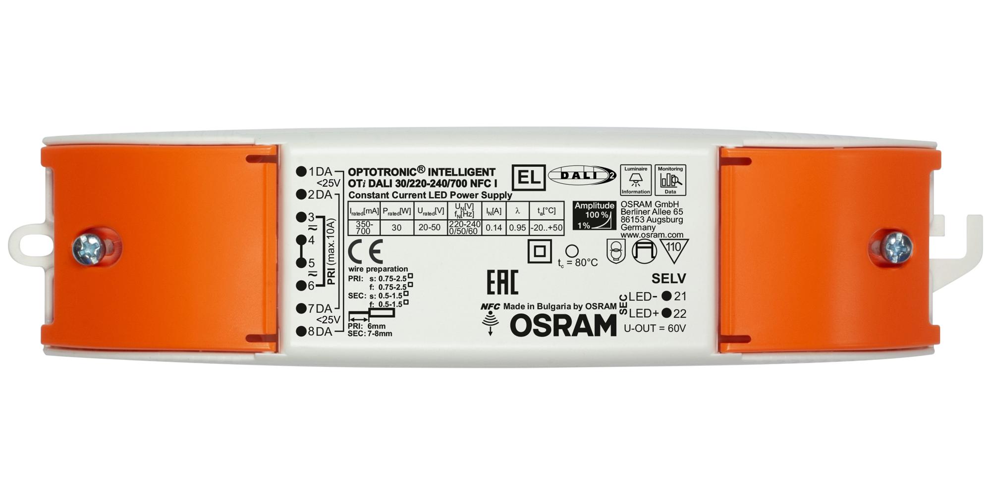 OSRAM OTI-DALI-30/220-240/700-NFC-I Fuentes De Alimentación Para LED AC / DC