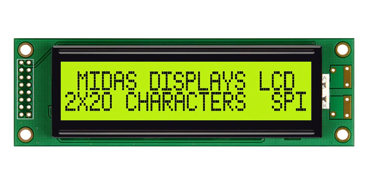 MIDAS DISPLAYS MC22005A6W-SPTLYS-V2 Pantallas LCD Alfanuméricas