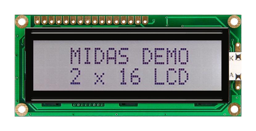 MIDAS DISPLAYS MC21605C6W-FPTLWI-V2 Pantallas LCD Alfanuméricas