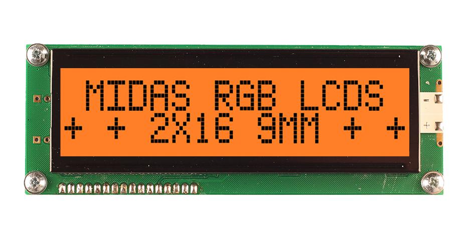 MIDAS DISPLAYS MD21609A6W-FPTLRGB Pantallas LCD Alfanuméricas