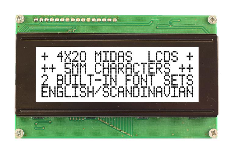 MIDAS DISPLAYS MC42005A6WM-FPTLW-V2 Pantallas LCD Alfanuméricas