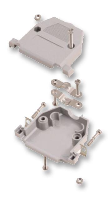 MH CONNECTORS MHCCOV-9SN-LG Carcasas Traseras Para Conectores Sub-D