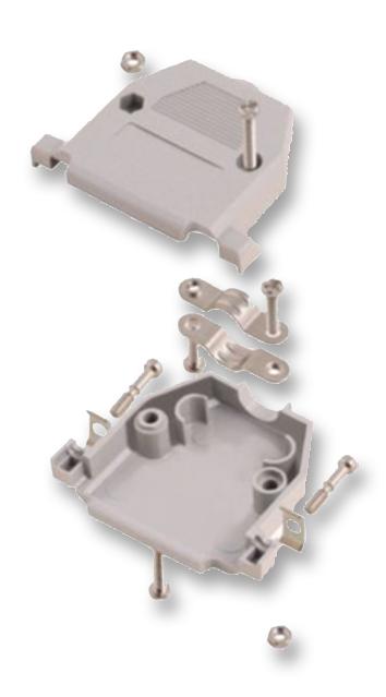 MH CONNECTORS MHCCOV-25SN-LG Carcasas Traseras Para Conectores Sub-D