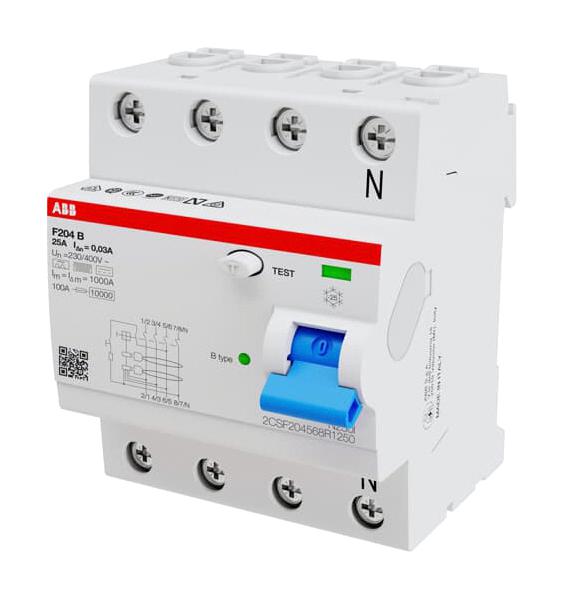 ABB 2CSF204568R1250 Disyuntores RCBO, RCD, GFCI, AFDD