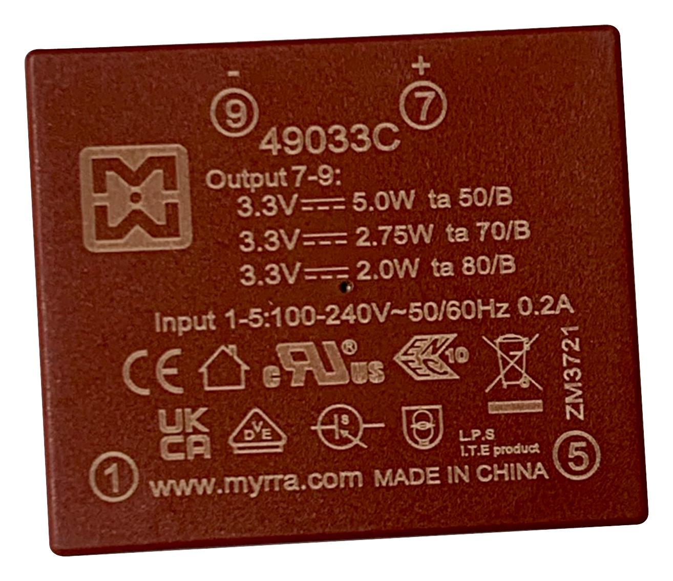 MYRRA 49033C Convertidores De Montaje En PCB (AC / DC)