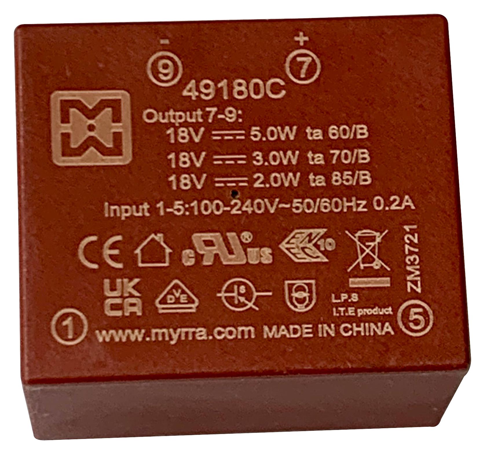 MYRRA 49180C Convertidores De Montaje En PCB (AC / DC)