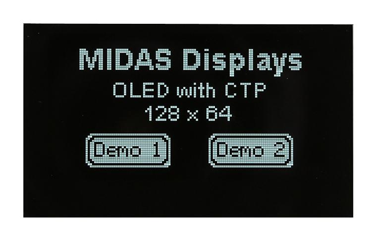 MIDAS DISPLAYS MDOG128064H1D-WMC Pantallas OLED Gráficas