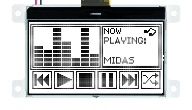 MIDAS DISPLAYS MCCOG128064C6WD-FPTLW Pantallas LCD Gráficas