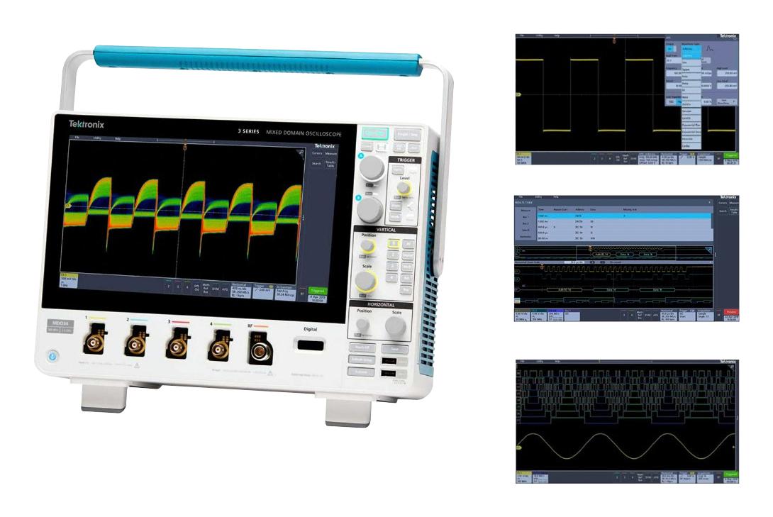 TEKTRONIX MDO34 3-BW-350 +3-AFG +3-BND +3-MSO Osciloscopios De Señal Mixta / Dominio Mixto (MSO/MDO)