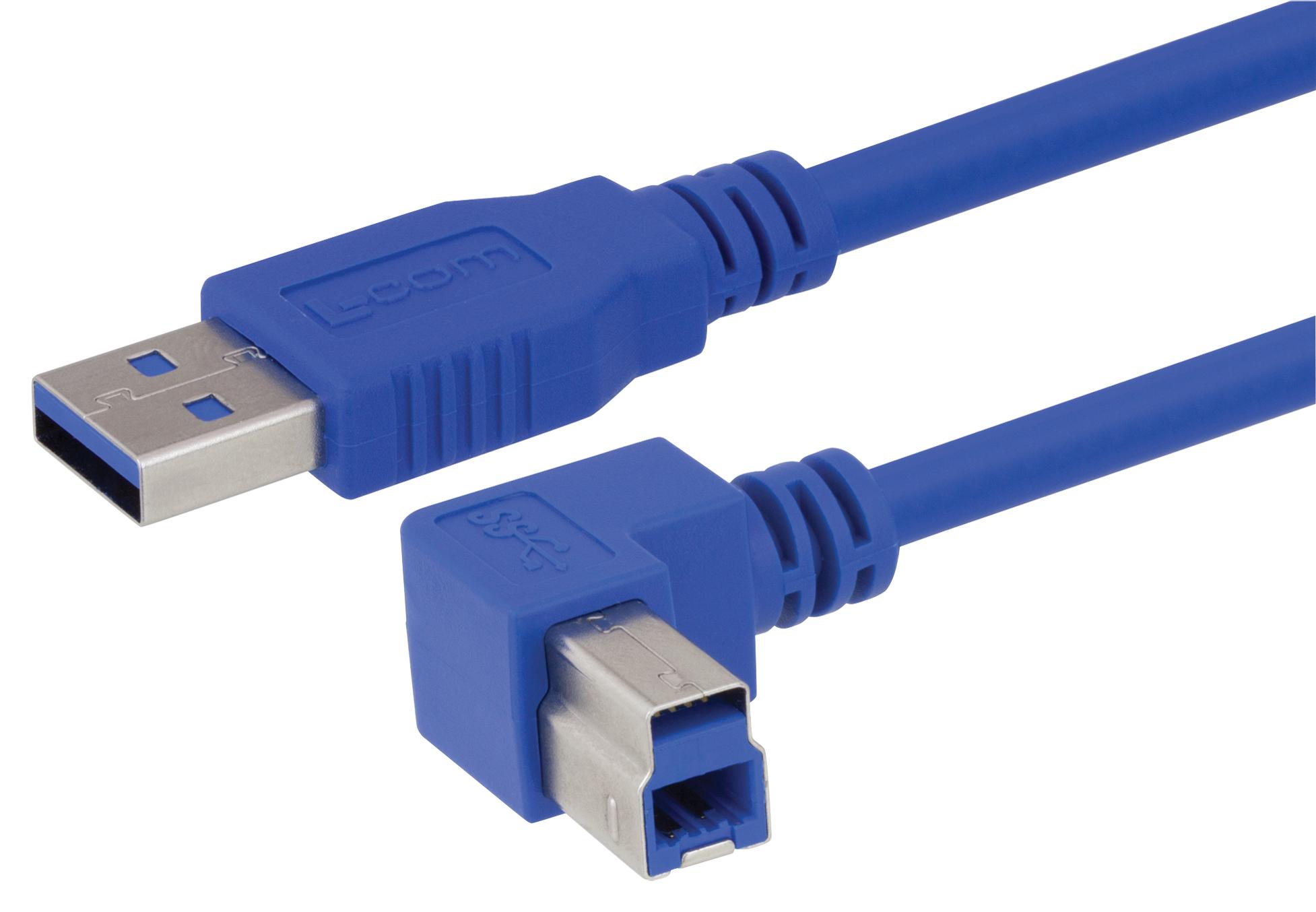 L-COM CA3A-90RB-1M Cables Lightning / USB