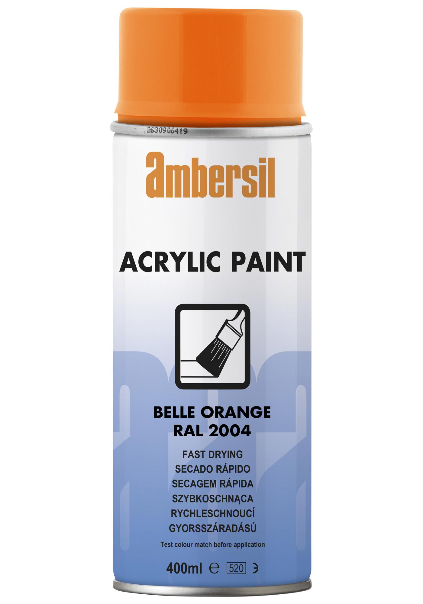 AMBERSIL ACRYLIC PAINT, ORANGE RAL 2004, 400ML Pinturas Y Revestimientos