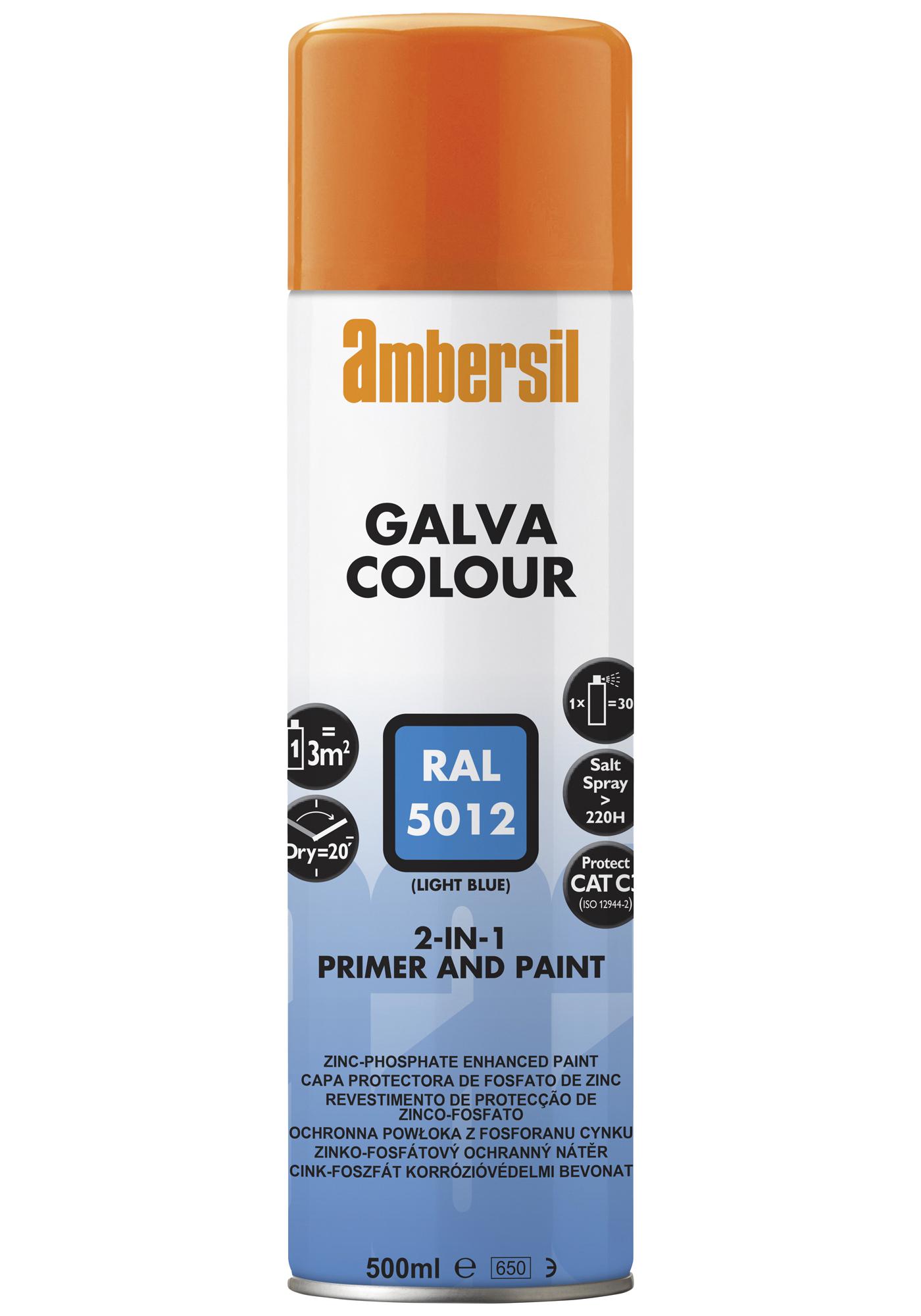 AMBERSIL GALVA COLOUR BLUE RAL 5012, 500ML Pinturas Y Revestimientos