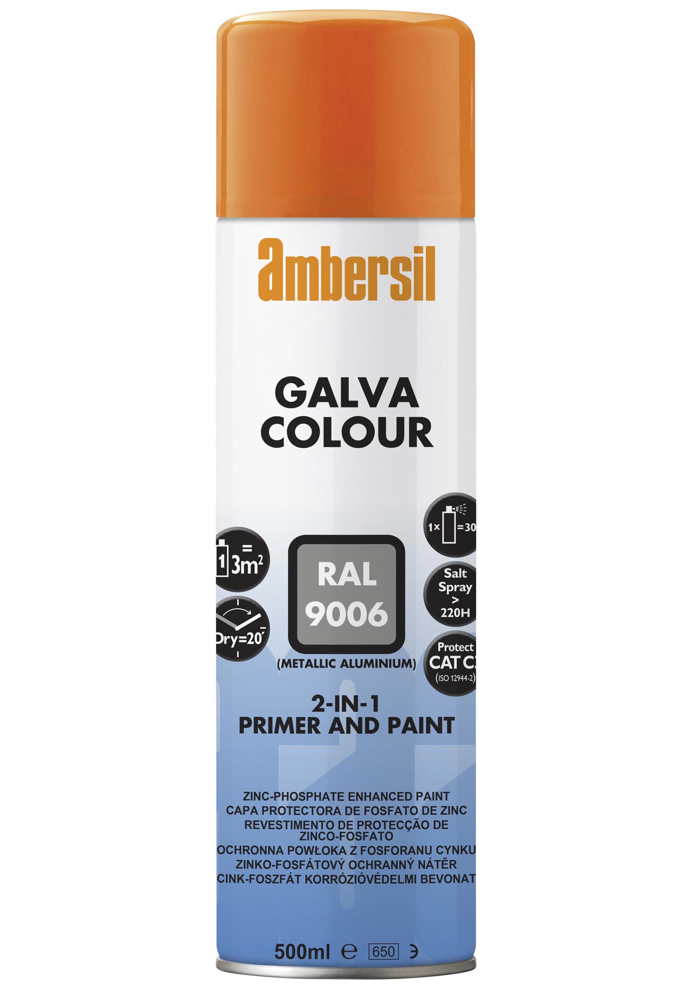 AMBERSIL GALVA COLOUR SILVER RAL 9006, 500ML Pinturas Y Revestimientos