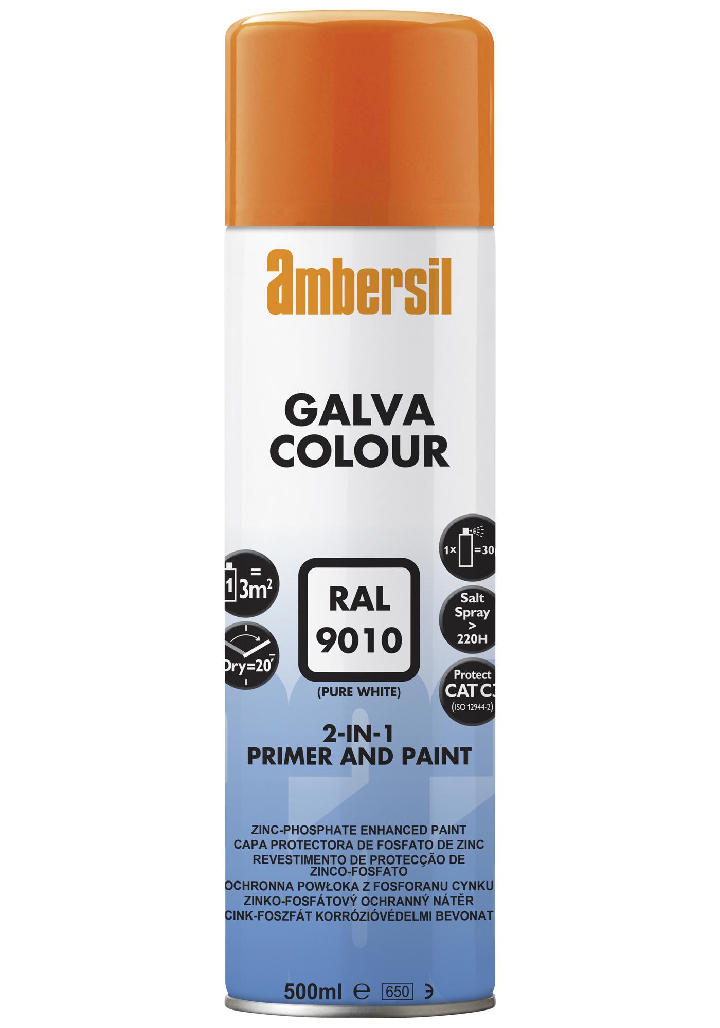 AMBERSIL GALVA COLOUR WHITE RAL 9010, 500ML Pinturas Y Revestimientos