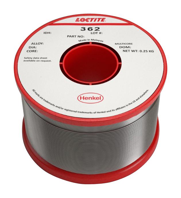 MULTICORE / LOCTITE 362 SN62 5C 0.46MM R 250G Hilo De Soldadura