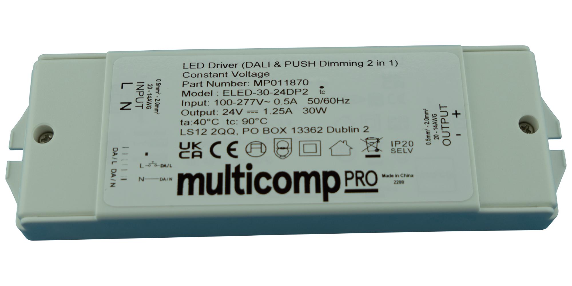 MULTICOMP PRO MP011870 Fuentes De Alimentación Para LED AC / DC