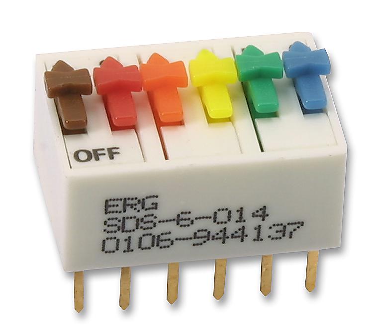 ERG COMPONENTS SDS-6-014 Interruptores DIP Y SIP