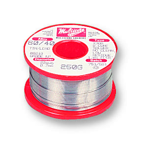 MULTICORE / LOCTITE X 39 60EN 2C 0.7MM R 250G Hilo De Soldadura