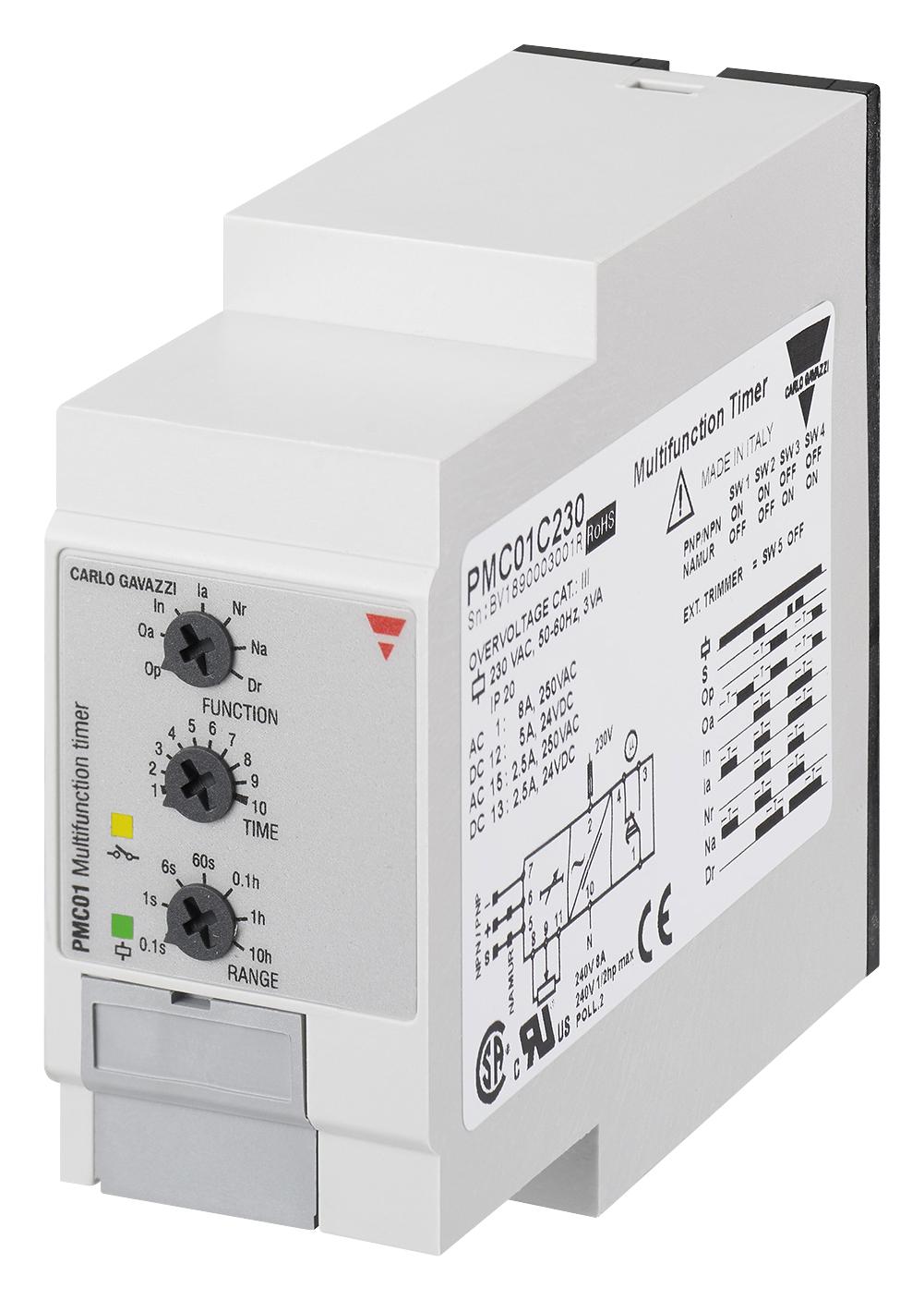 CARLO GAVAZZI PMC01D230 Temporizadores Analógicos