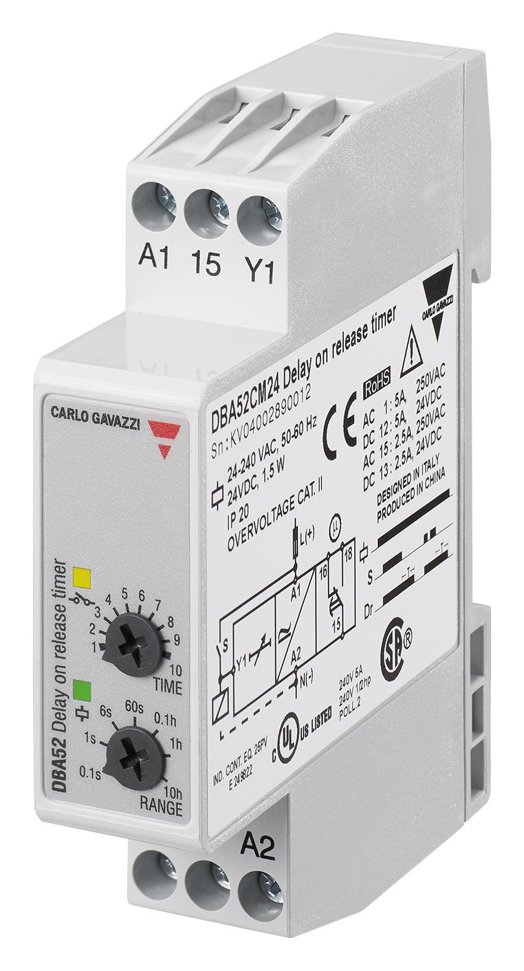 CARLO GAVAZZI DBA52CM24 Temporizadores Analógicos - Carril DIN