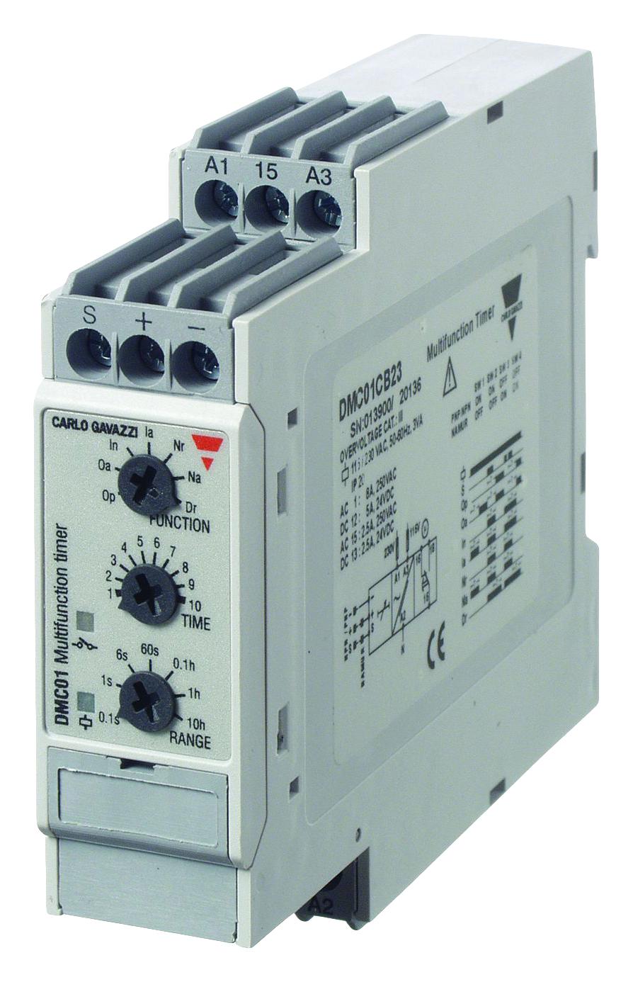 CARLO GAVAZZI DMC01CB23 Temporizadores Analógicos - Carril DIN