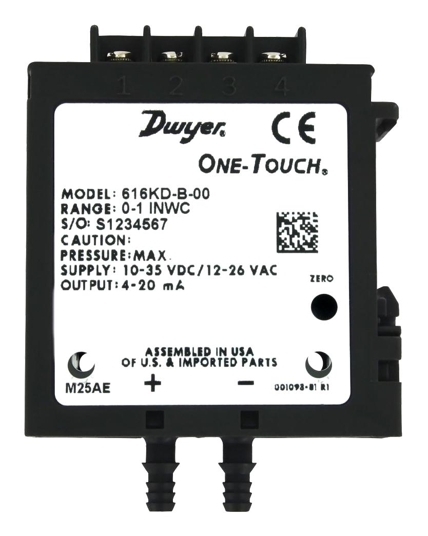 DWYER 616KD-04 Sensores De Presión De Montaje En Placa