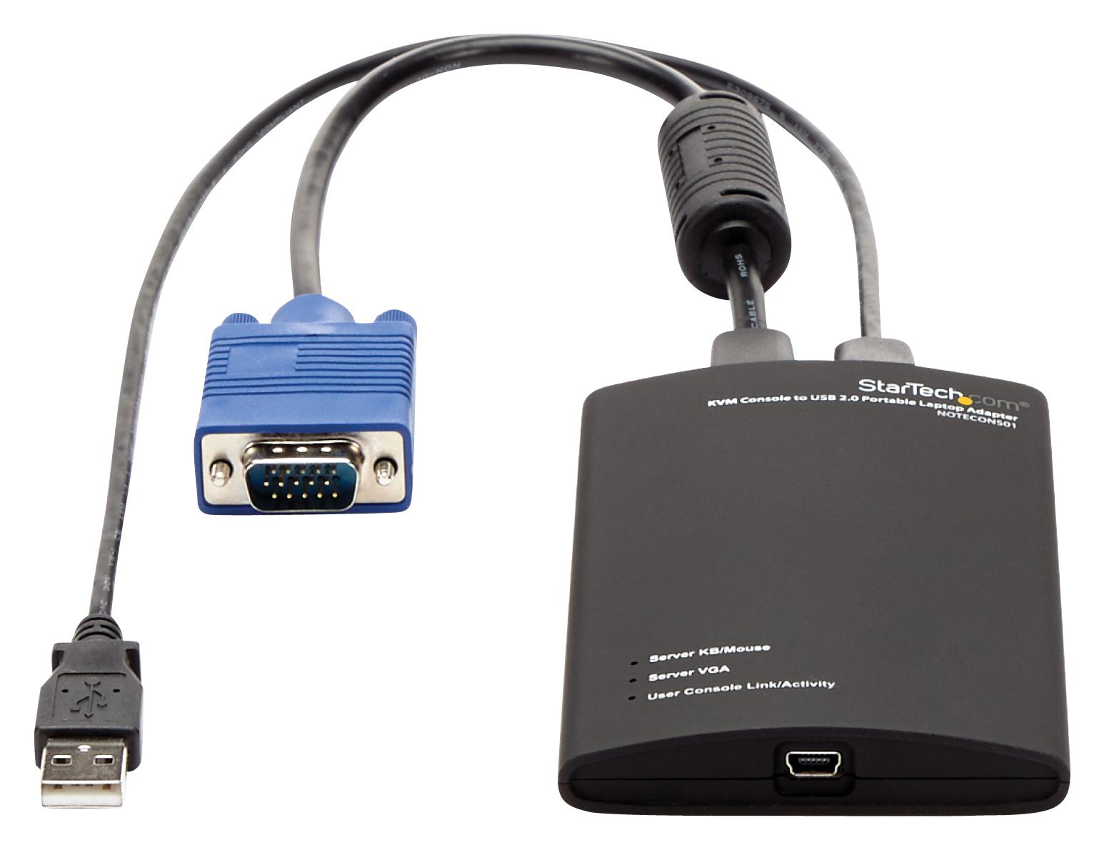 StarTech.com KVM Console to USB 2.0 Portable Laptop Crash Cart Adapter - 1 x Type A Female USB - 1 x Type A Male USB