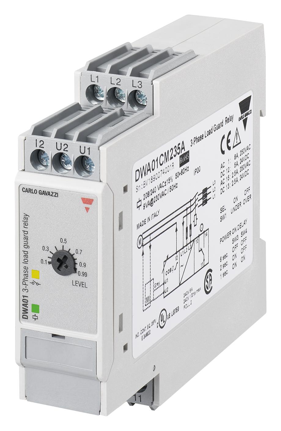 CARLO GAVAZZI DWA01CM235A Relés De Control De Fase