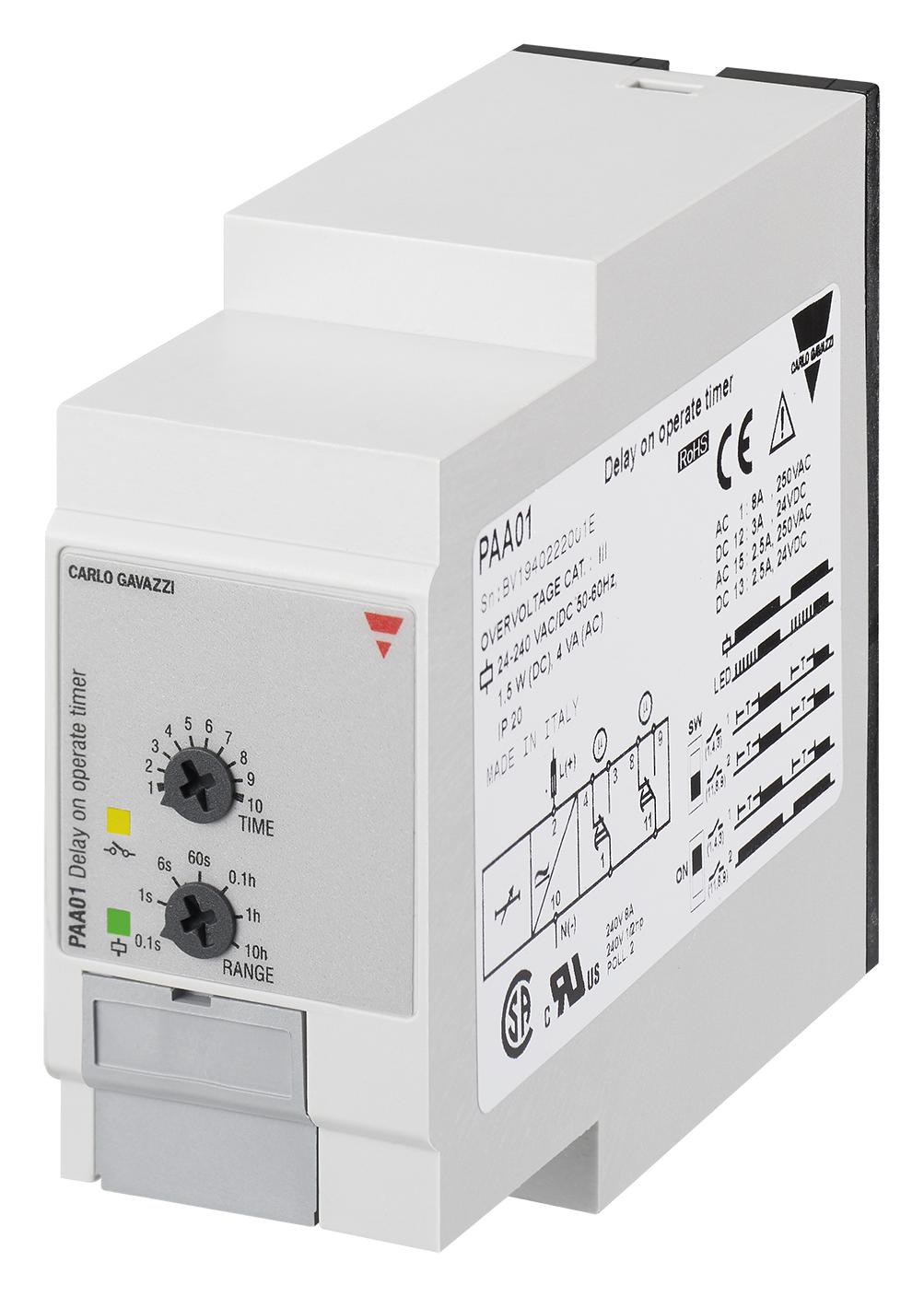 CARLO GAVAZZI PAA01CM24 Temporizadores Analógicos