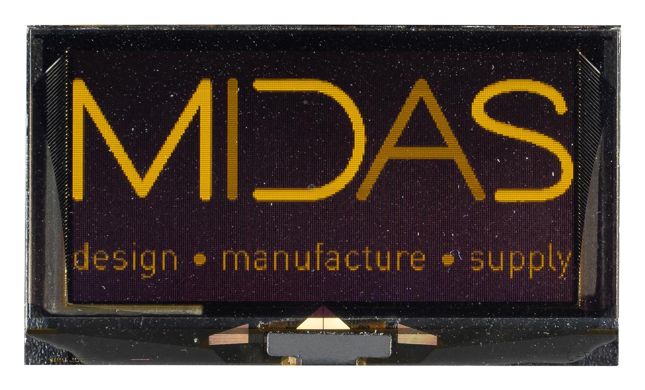 MIDAS DISPLAYS MDOG256128AV-YM Pantallas OLED Gráficas