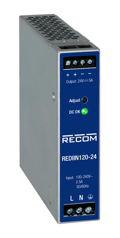 RECOM POWER REDIIN120-48 Convertidores De Montaje En Carril DIN (AC / DC)