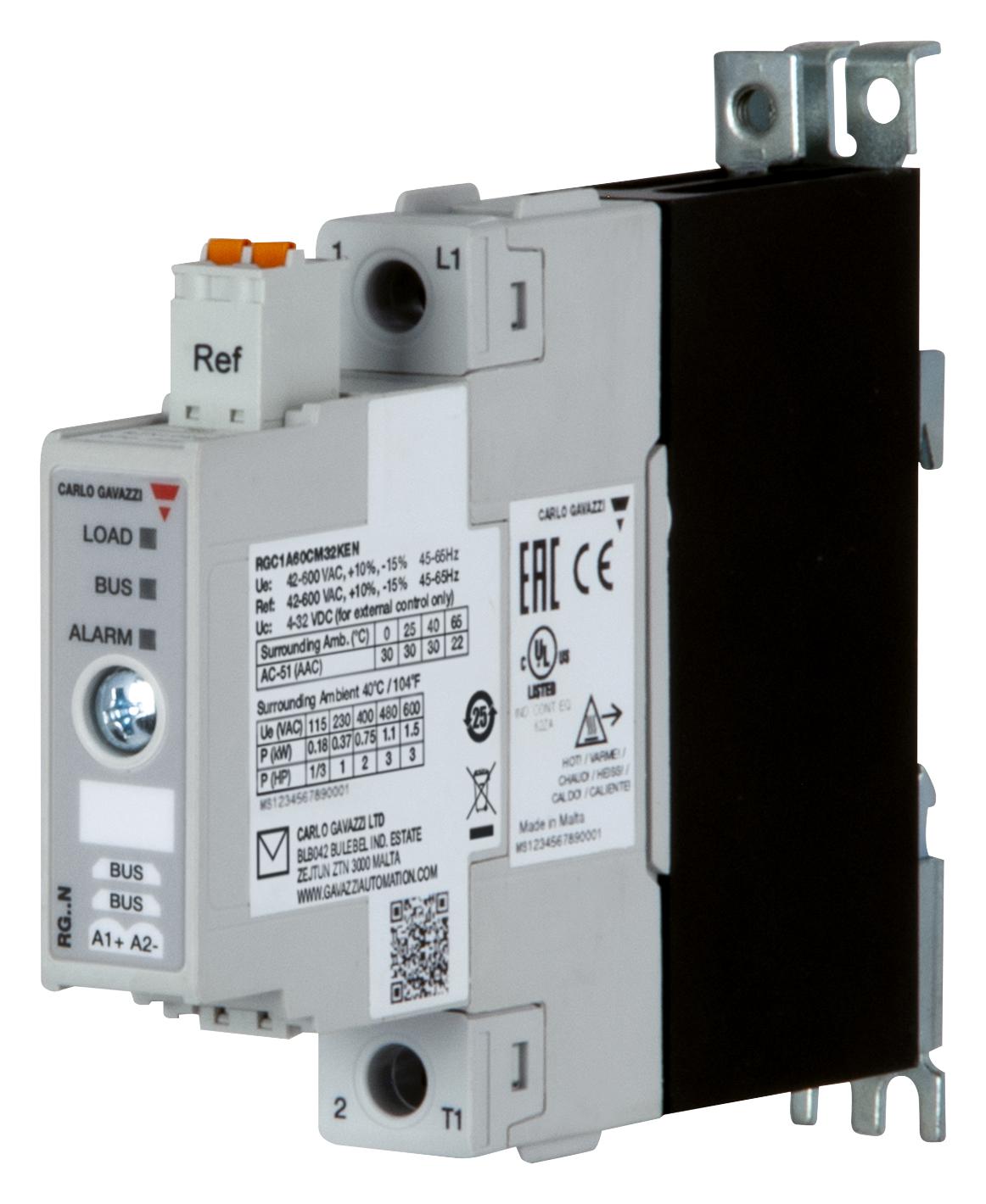 CARLO GAVAZZI RGC1A60CM32KEN Relés De Estado Sólido