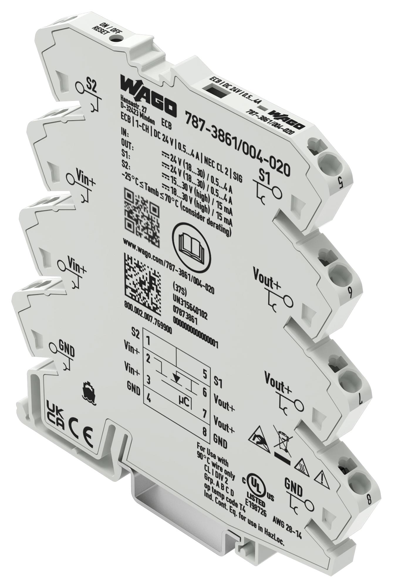 WAGO 787-3861/004-020 Disyuntores Electrónicos