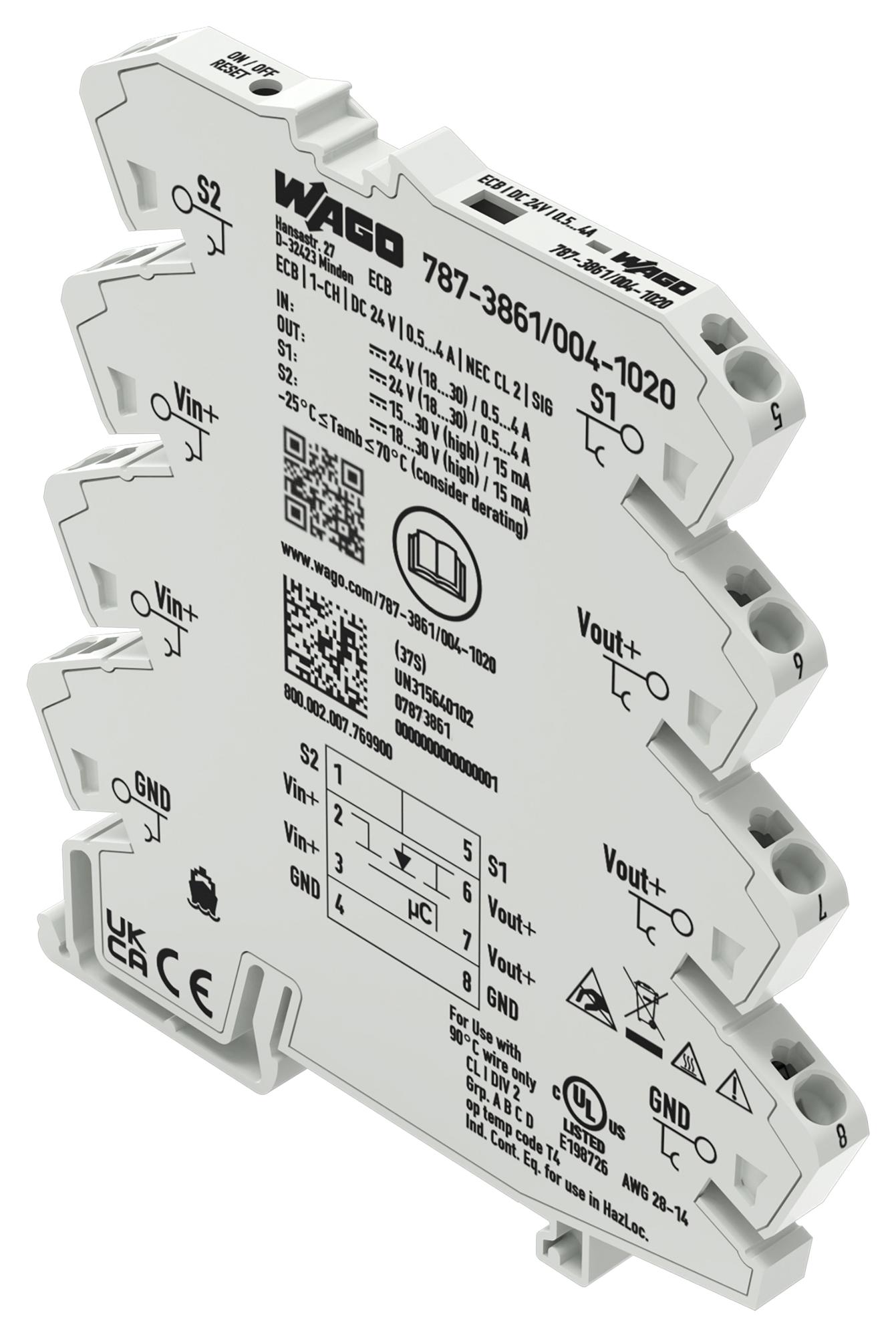 WAGO 787-3861/004-1020 Disyuntores Electrónicos