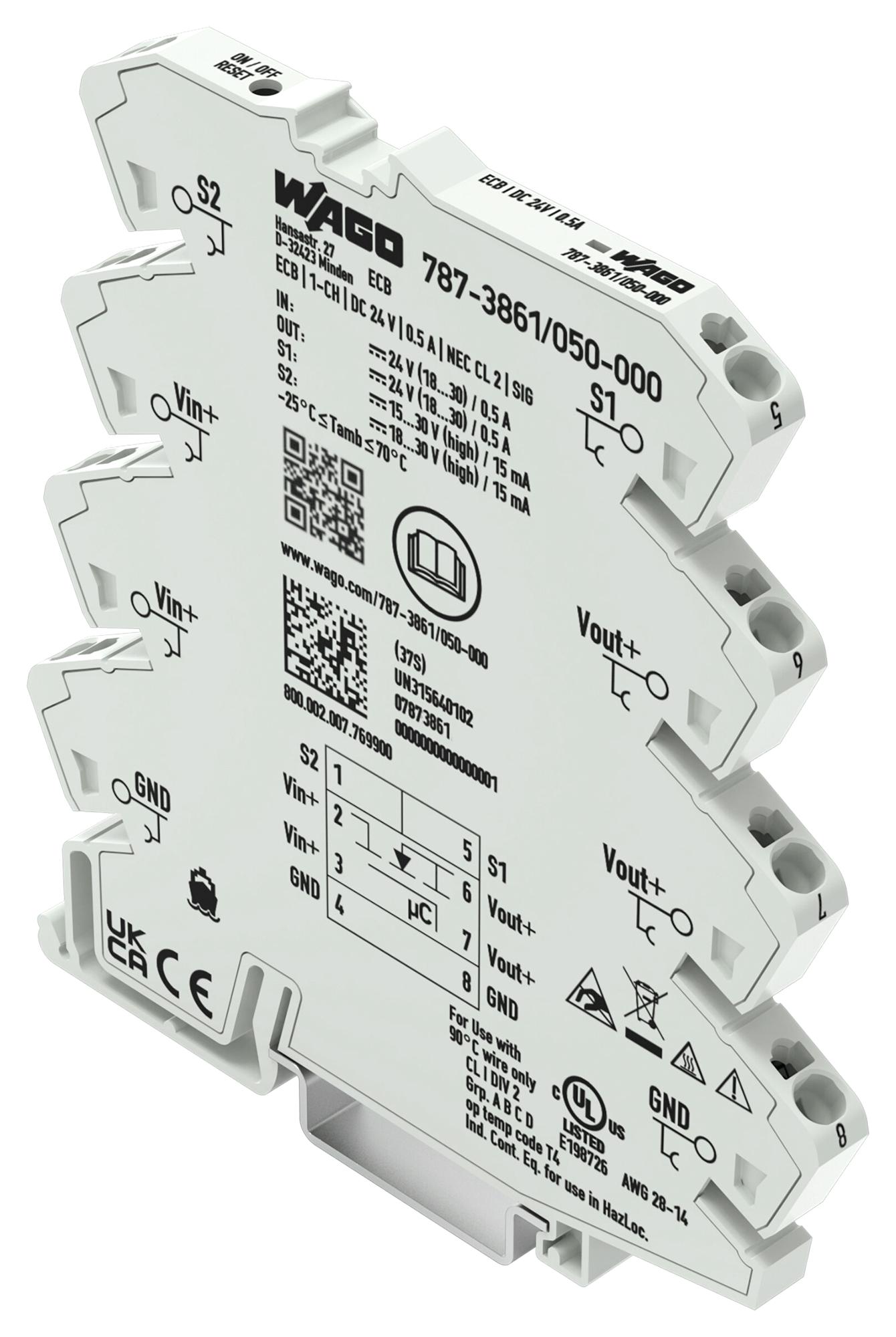 WAGO 787-3861/050-000 Disyuntores Electrónicos