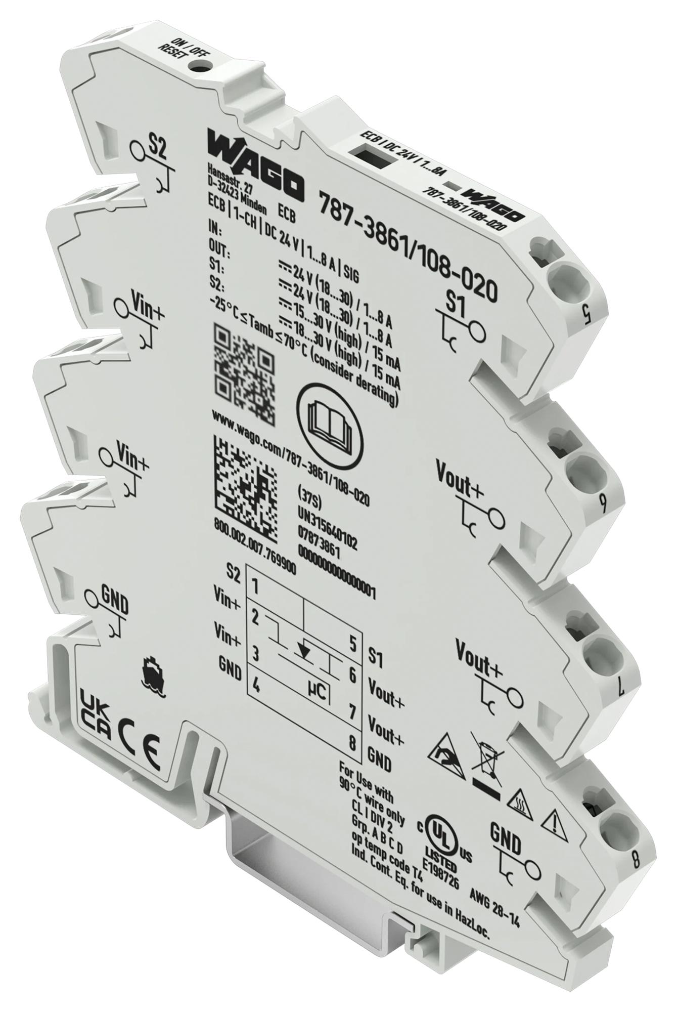 WAGO 787-3861/108-020 Disyuntores Electrónicos