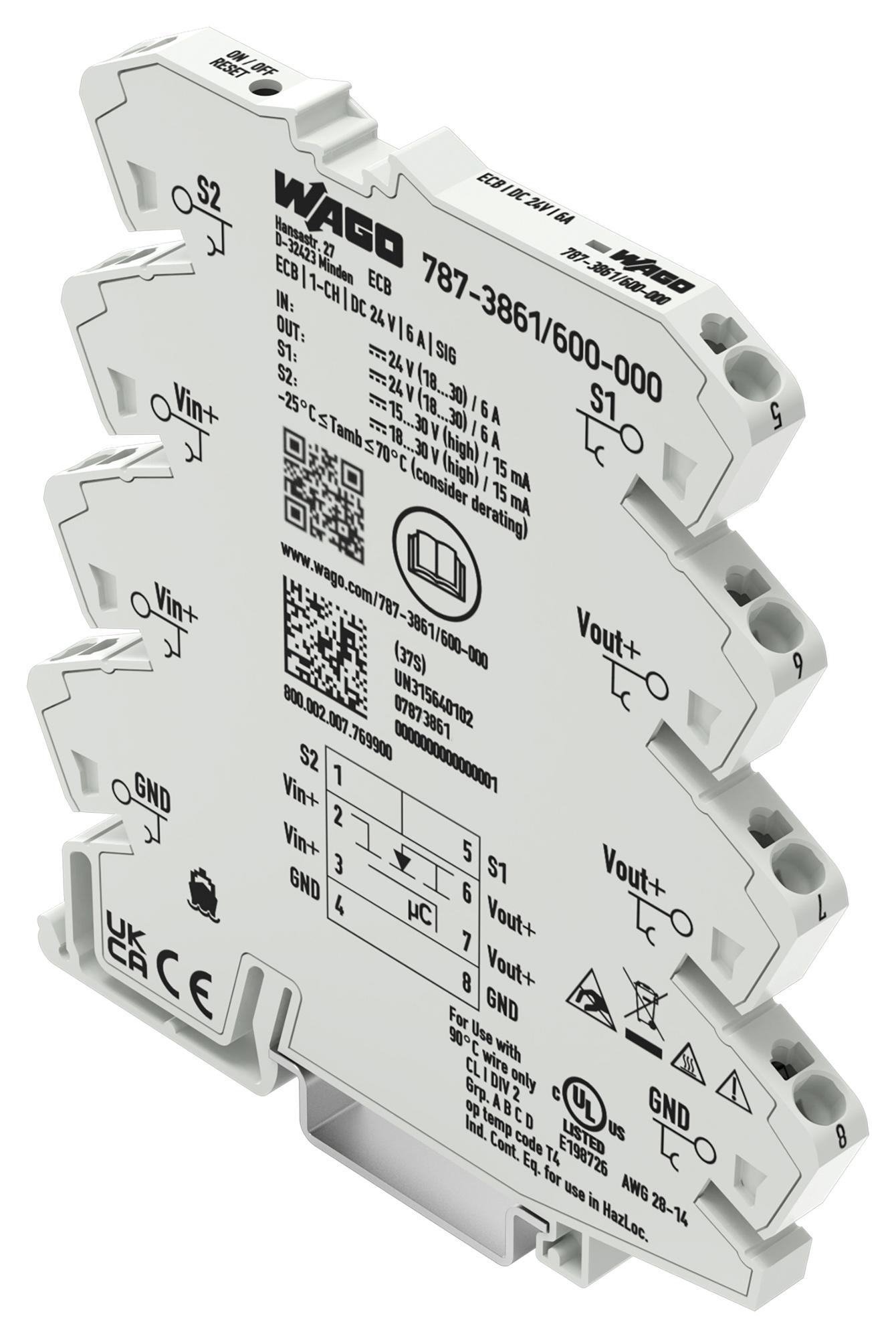 WAGO 787-3861/600-000 Disyuntores Electrónicos