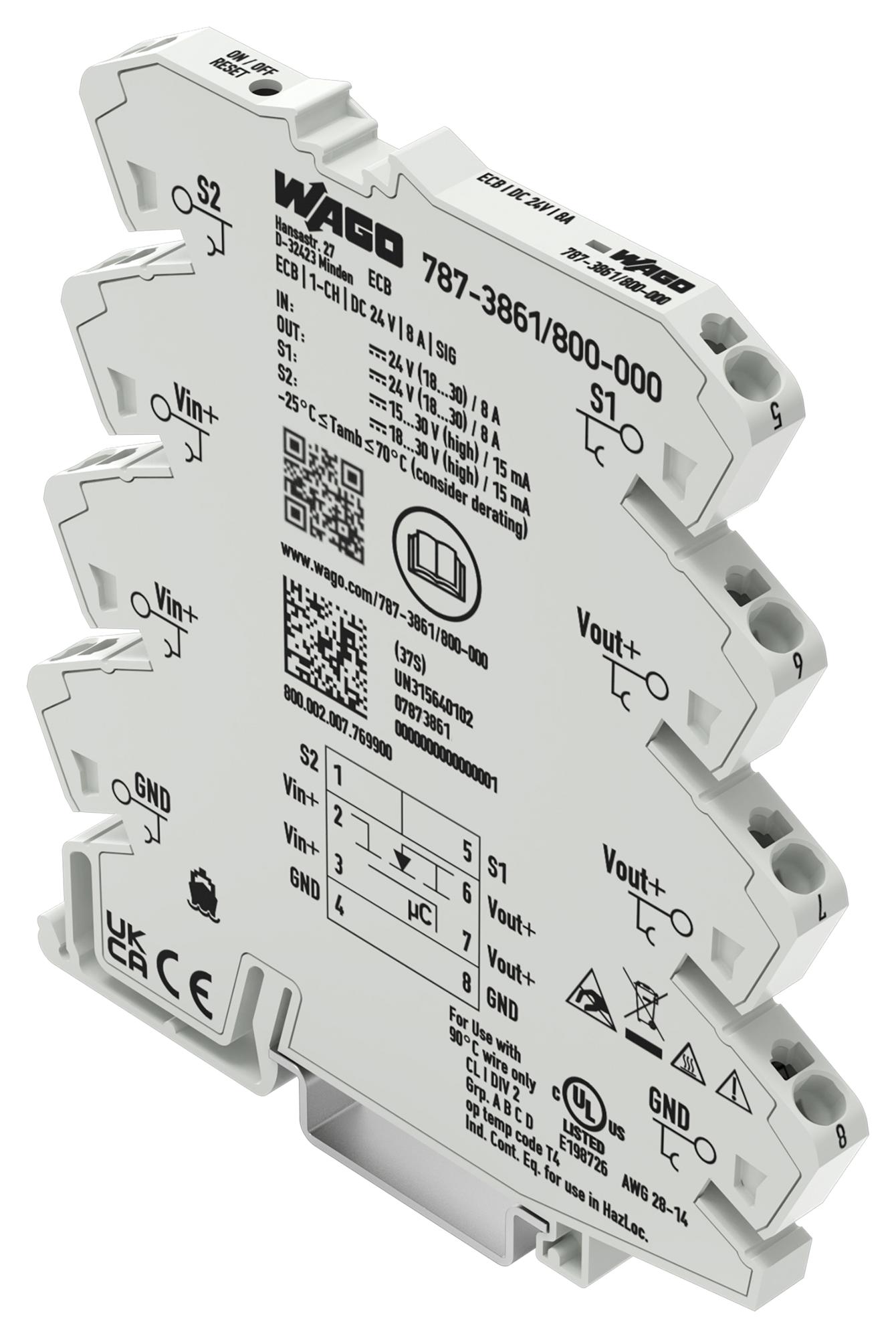 WAGO 787-3861/800-000 Disyuntores Electrónicos