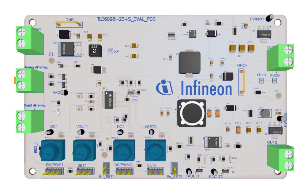 INFINEON TLD60982BSEVALTOBO1 Kits De Desarrollo De Iluminación Y LED