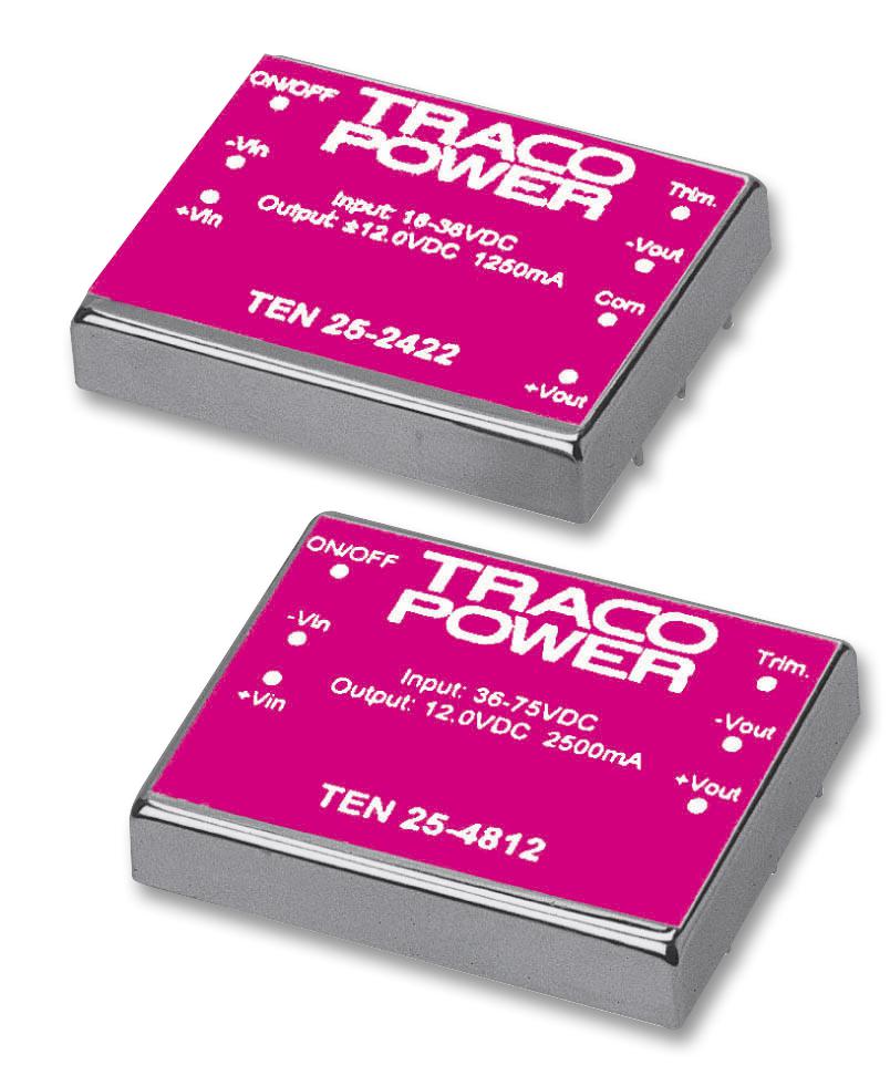 TRACO POWER TEN 25-1223 Convertidores DC / DC Aislados De Montaje Pasante