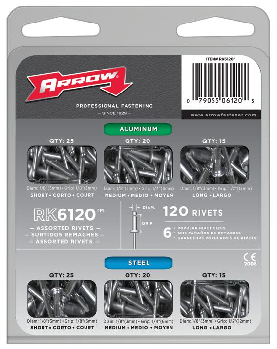 ARROW FASTENER RK6120 Remaches De Metal