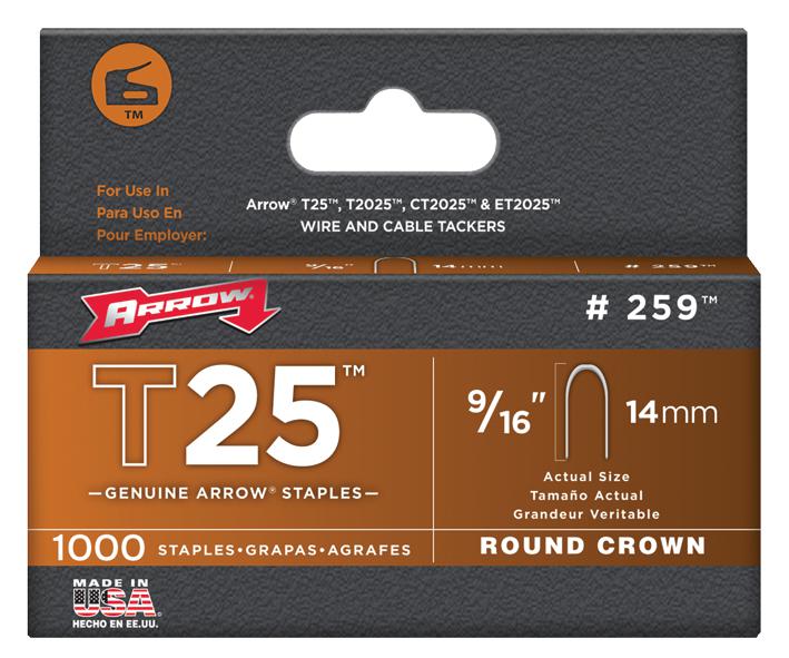 ARROW FASTENER T25 9/16 STAPLE. Grapas