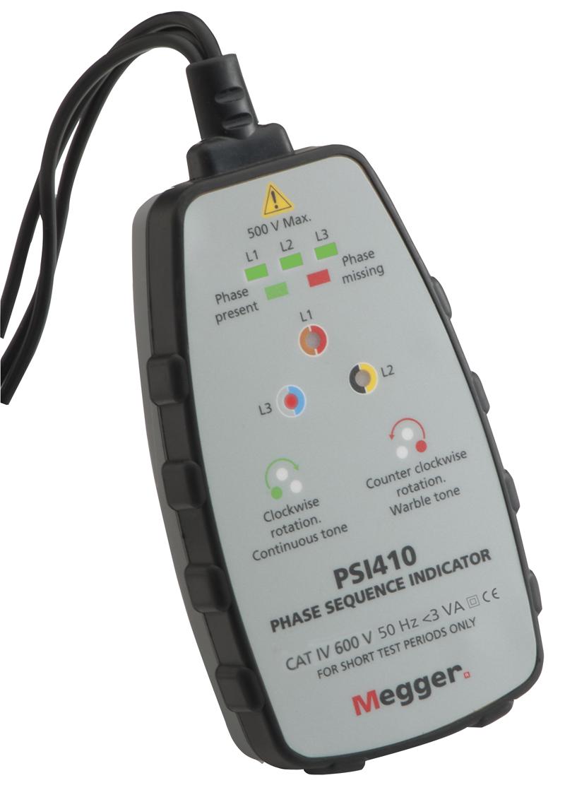 MEGGER PSI410 Comprobadores De Secuencia / Rotación De Fases