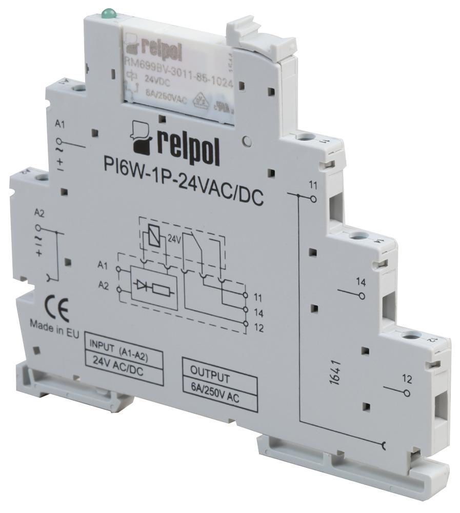 RELPOL PIR6W-1P-24VAC/DC Relés De Potencia