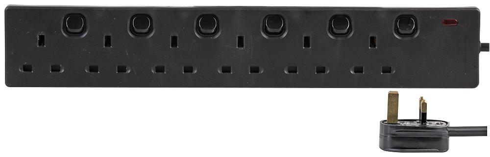 PRO ELEC 1268 (1N) 10M BLK Regletas Eléctricas