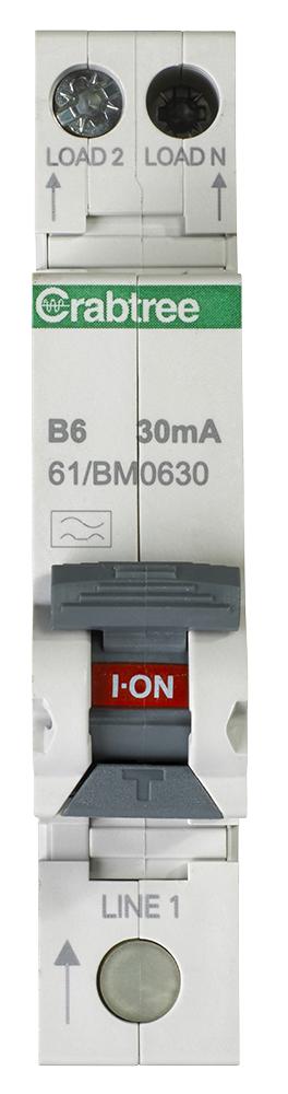 CRABTREE 61/BM0630 Disyuntores RCBO, RCD, GFCI, AFDD