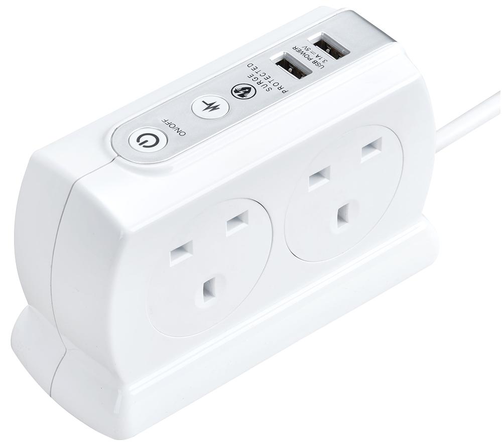 MASTERPLUG SRGDSU42PW-MP Regletas Eléctricas - Con Protección Contra Sobretensiones